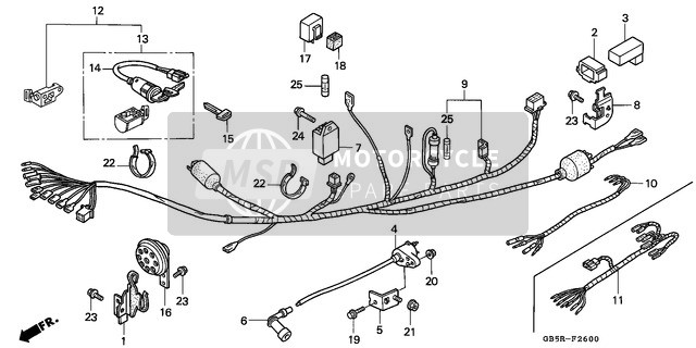 Honda C90ST 2002 Wire Harness for a 2002 Honda C90ST